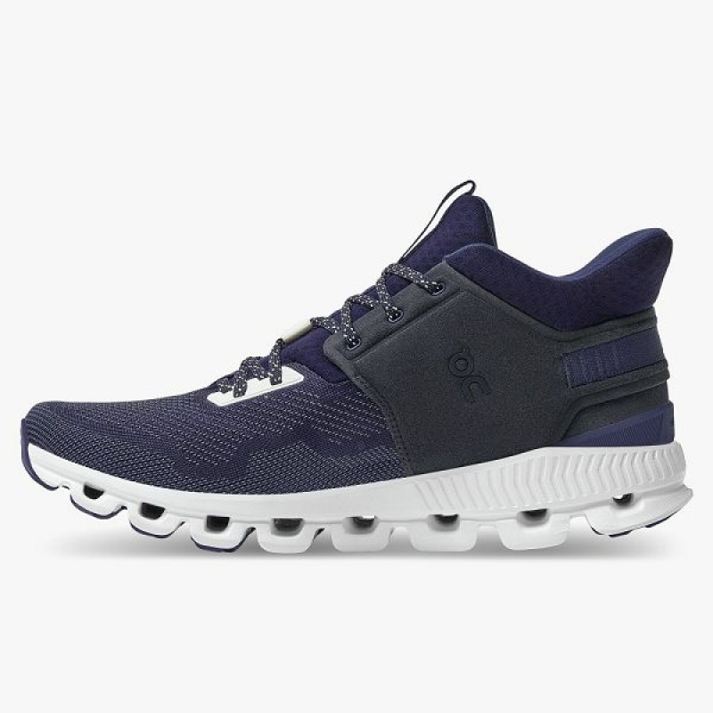 Navy Men's On Running Cloud Hi Edge Sneakers | 7031642_PH