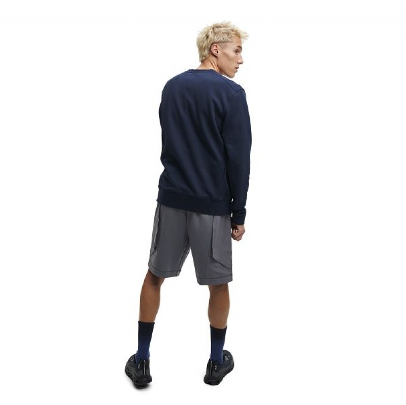 Navy Men's On Running Crew Neck Sweatshirts | 1859204_PH