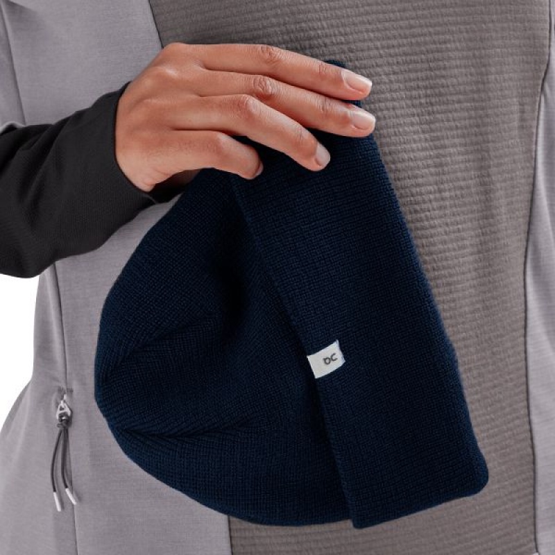 Navy Men's On Running Merino Beanie | 4291380_PH