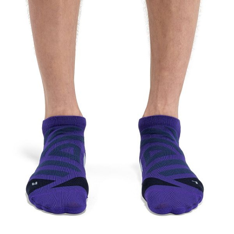 Navy Men's On Running Performance Low Socks | 7406592_PH