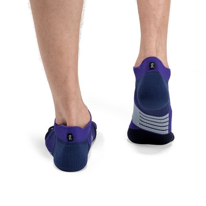 Navy Men's On Running Performance Low Socks | 7406592_PH