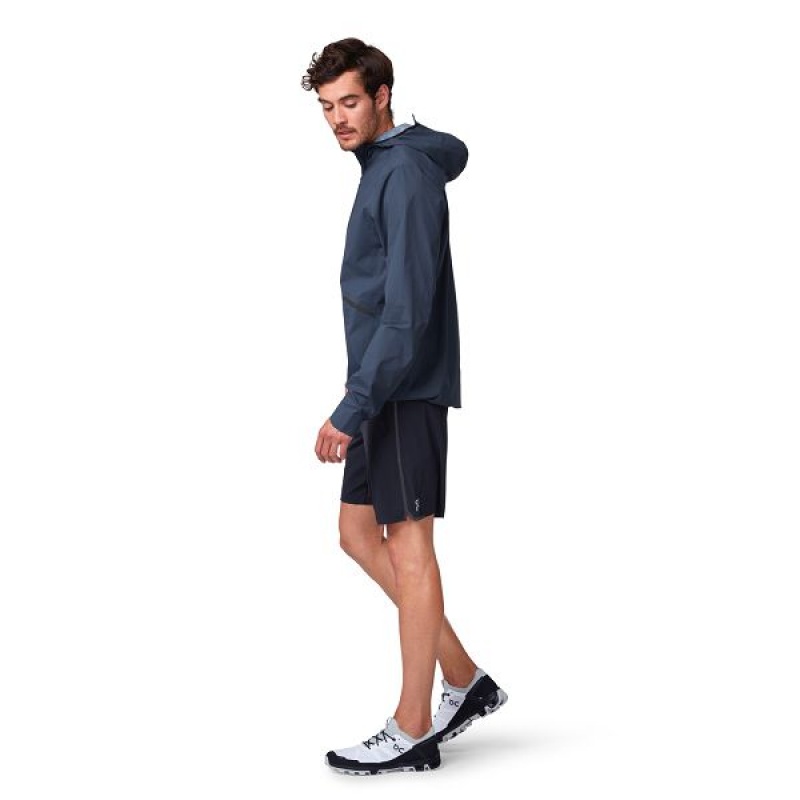 Navy Men's On Running Waterproof Anorak Jackets | 2084516_PH