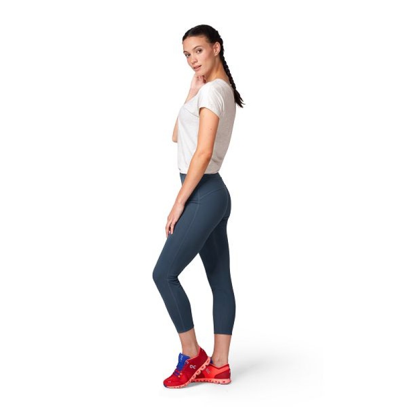 Navy Women's On Running 7/8 Pants | 9673482_PH