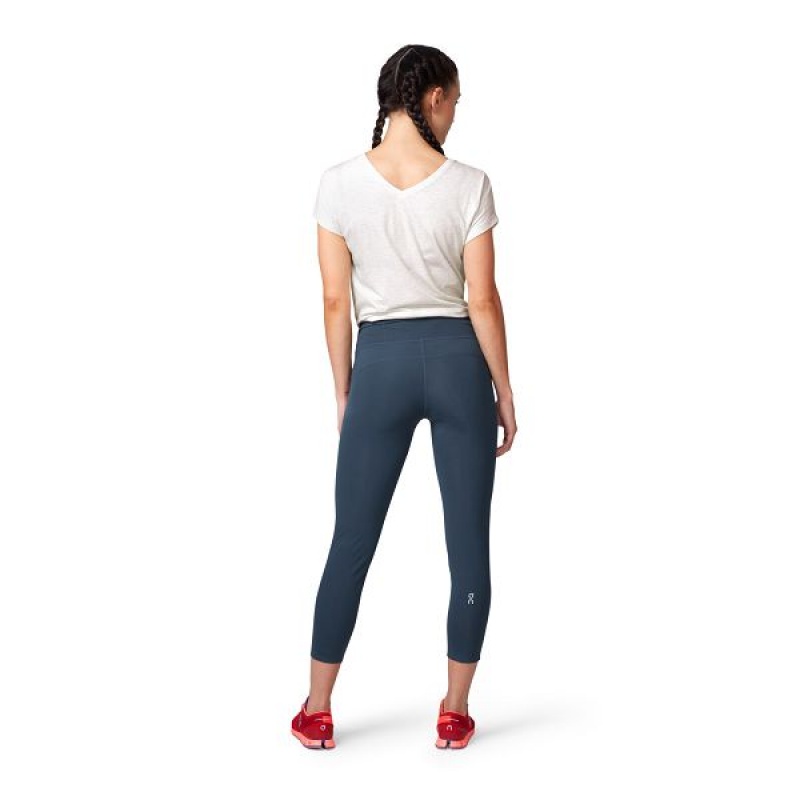 Navy Women's On Running 7/8 Pants | 9673482_PH