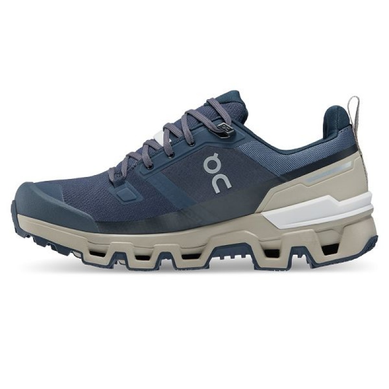 Navy Women's On Running Cloudwander Waterproof Hiking Shoes | 2680143_PH