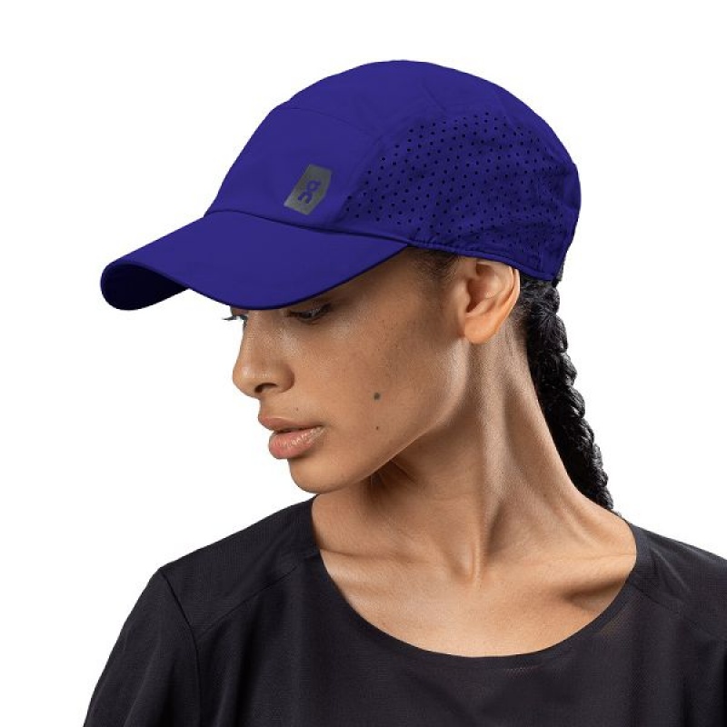 Navy Women's On Running Lightweight Caps | 8275360_PH