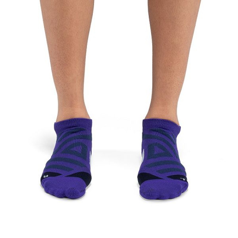 Navy Women's On Running Performance Low Socks | 5031269_PH