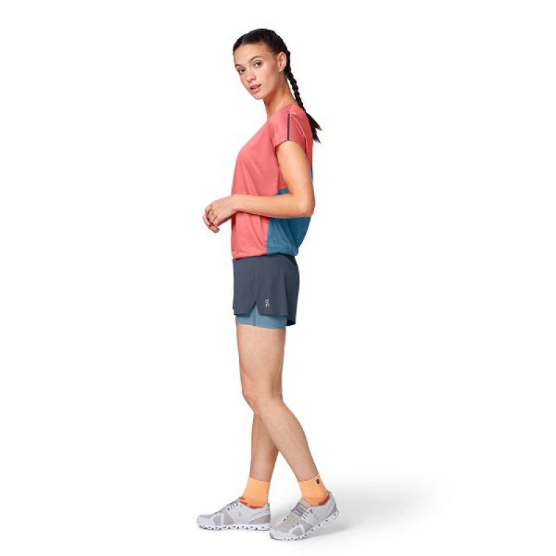 Navy Women's On Running Running 2 Shorts | 5462387_PH