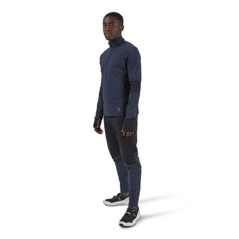 Navy / Black Men's On Running Trail Breaker Jackets | 7359241_PH