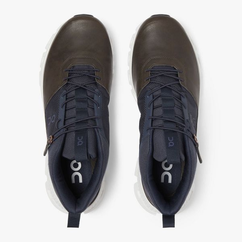 Navy / Brown Men's On Running Cloud Hi Sneakers | 8640539_PH