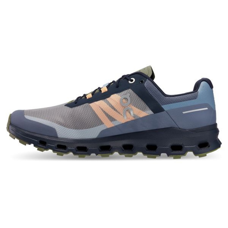 Navy / Olive Men's On Running Cloudvista Hiking Shoes | 126978_PH