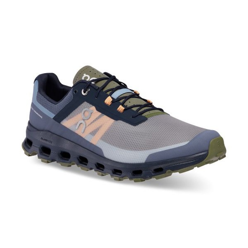 Navy / Olive Men's On Running Cloudvista Hiking Shoes | 126978_PH