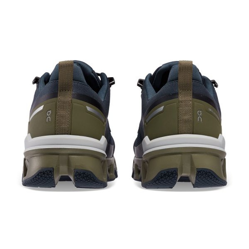 Navy / Olive Men's On Running Cloudwander Waterproof Hiking Shoes | 6370248_PH