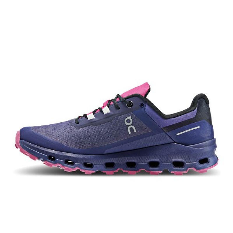 Navy / Pink Women's On Running Cloudvista Waterproof Hiking Shoes | 4796258_PH