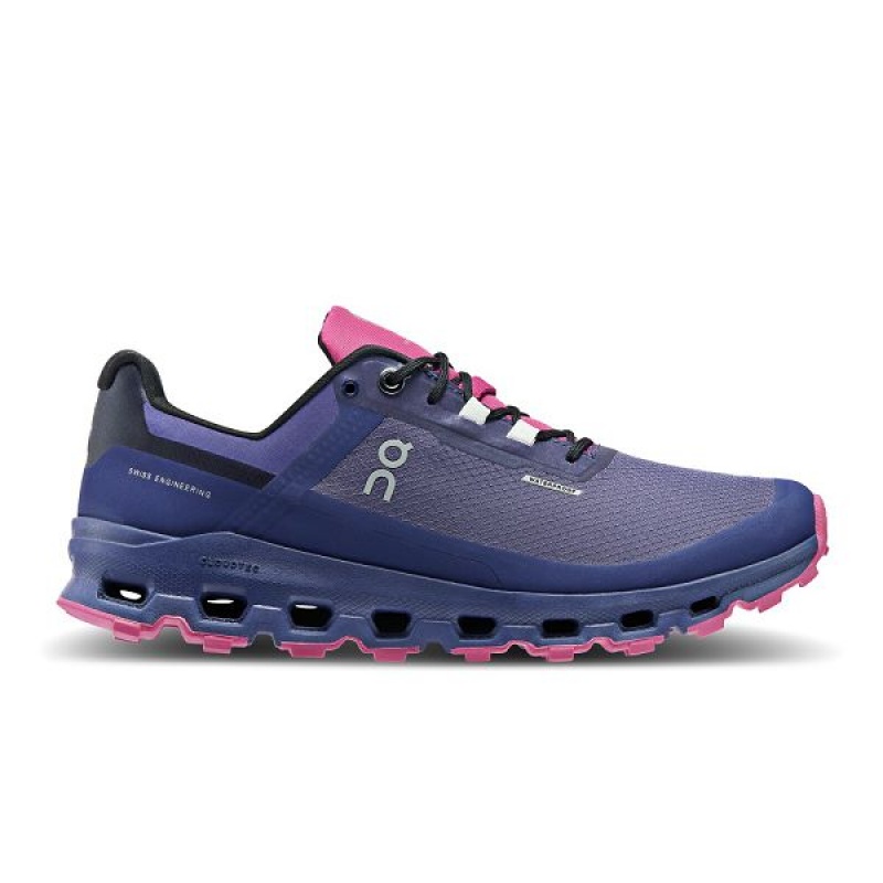 Navy / Pink Women\'s On Running Cloudvista Waterproof Hiking Shoes | 4796258_PH