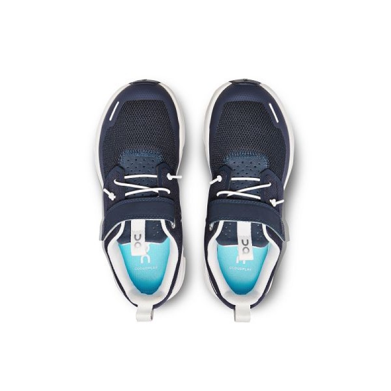 Navy / White Kids' On Running Cloud Play Running Shoes | 1840397_PH