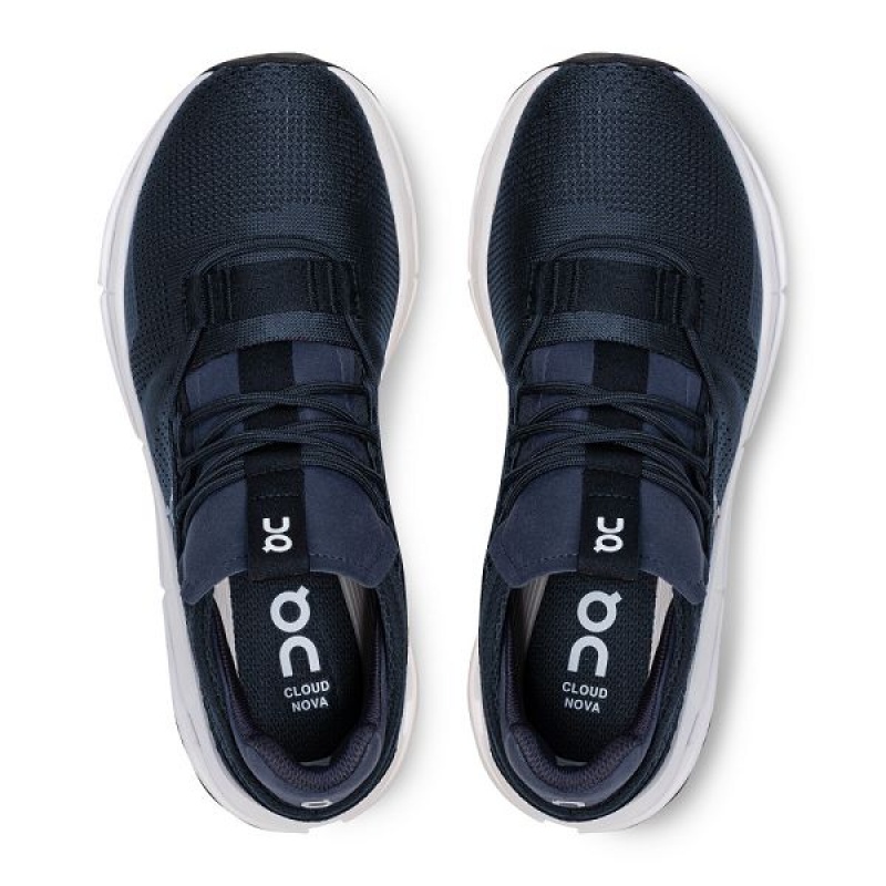 Navy / White Men's On Running Cloudnova Sneakers | 5726943_PH