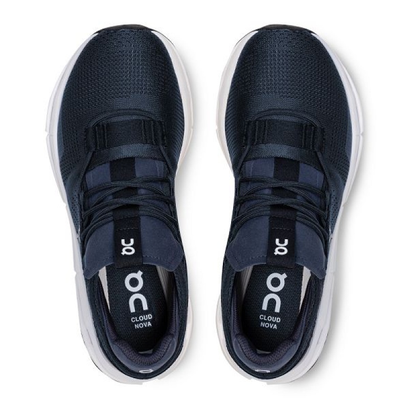 Navy / White Women's On Running Cloudnova Sneakers | 7948360_PH