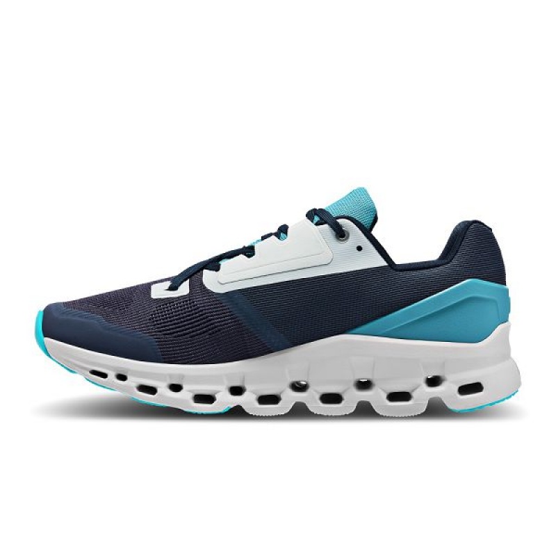 Navy / blue Men's On Running Cloudstratus Road Running Shoes | 5713689_PH