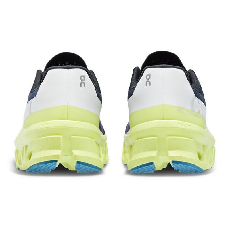 Navy / green Men's On Running Cloudmonster Road Running Shoes | 5823471_PH