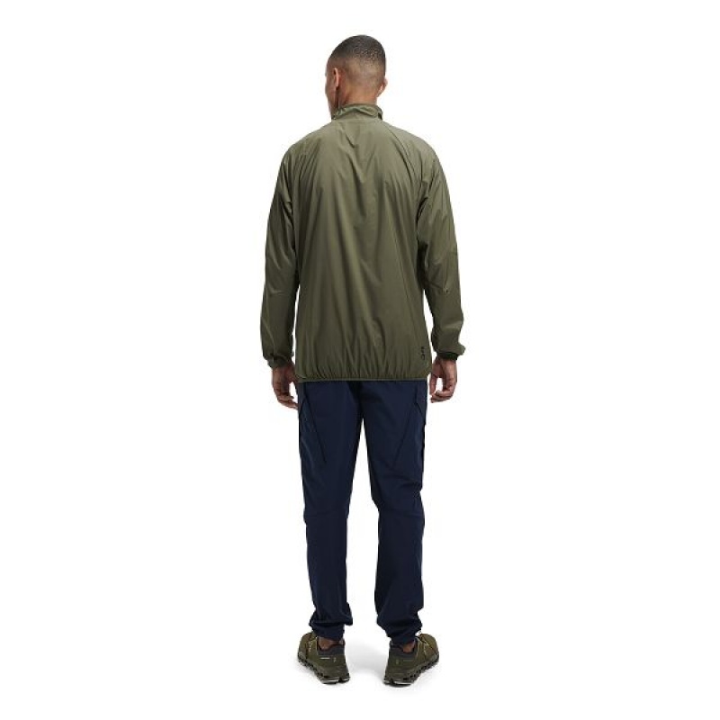 Olive Men's On Running Active Jackets | 3871420_PH