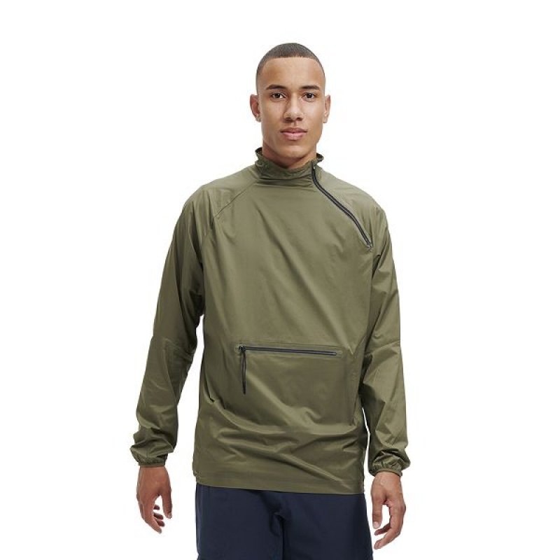 Olive Men\'s On Running Active Jackets | 3871420_PH