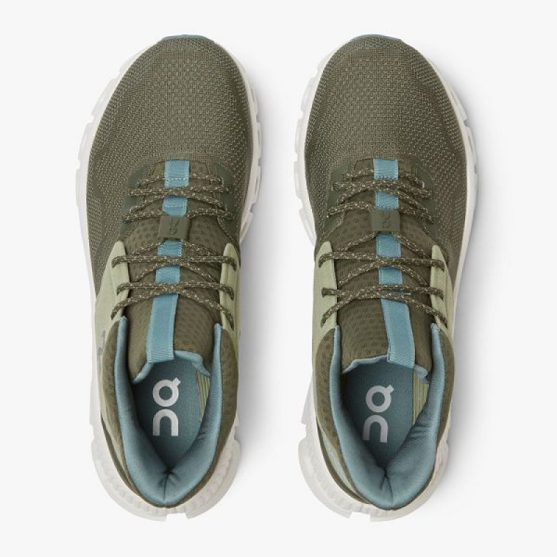 Olive Men's On Running Cloud Hi Edge Sneakers | 5067428_PH