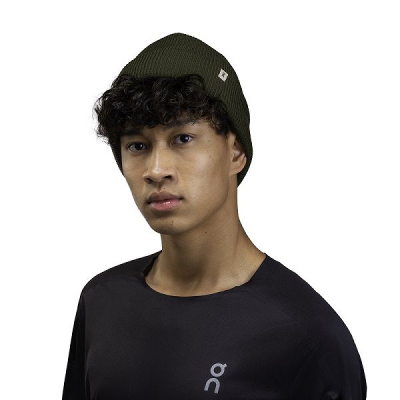 Olive Men's On Running Merino Beanie | 3092518_PH