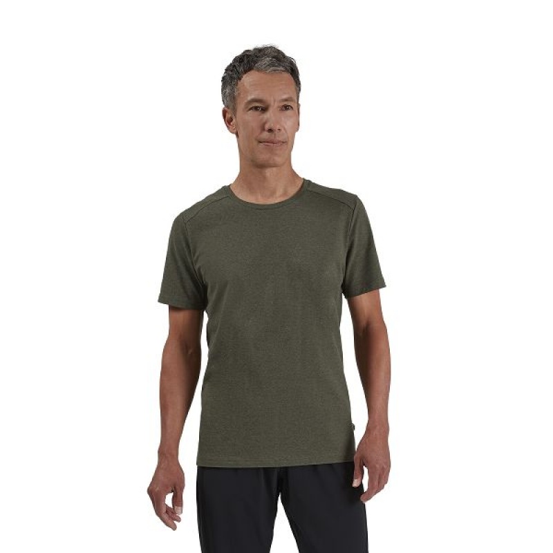 Olive Men\'s On Running On-T 1 T Shirts | 2041569_PH