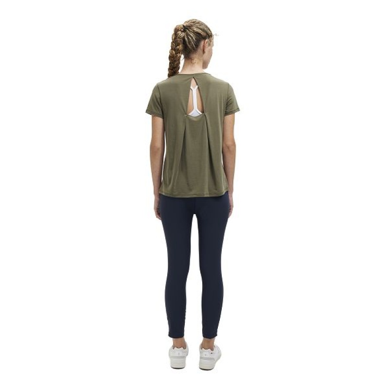 Olive Women's On Running Active-T Breathe T Shirts | 5871362_PH