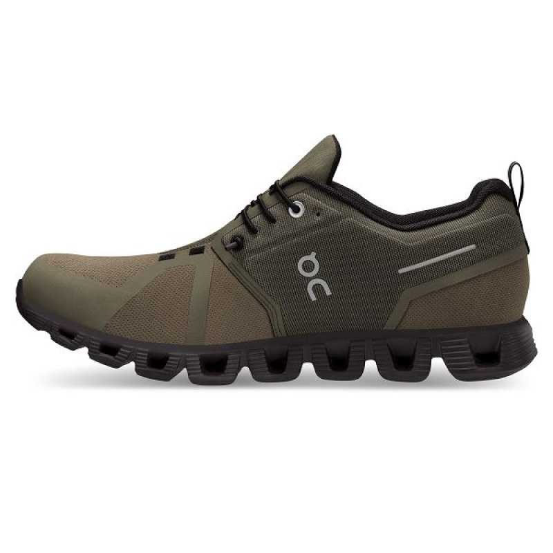 Olive / Black Men's On Running Cloud 5 Waterproof Sneakers | 8249035_PH