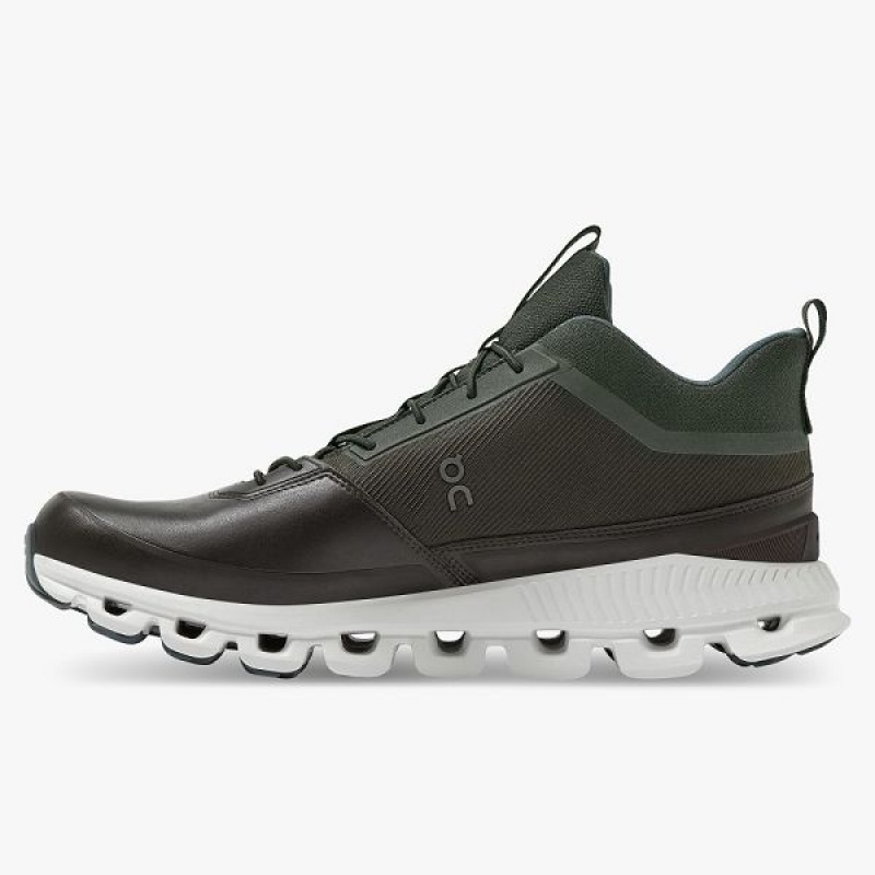 Olive / Brown Men's On Running Cloud Hi Waterproof Sneakers | 4072953_PH