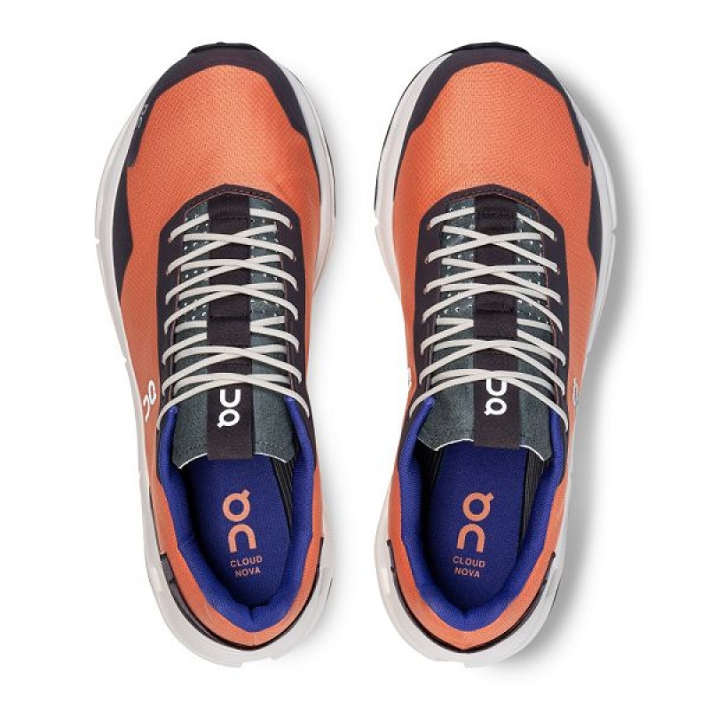 Orange / Blue Men's On Running Cloudnova Form Sneakers | 8240739_PH