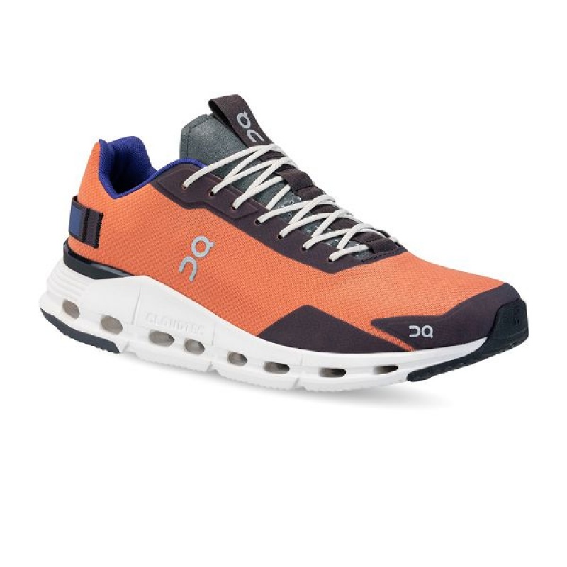 Orange / Blue Men's On Running Cloudnova Form Sneakers | 8240739_PH