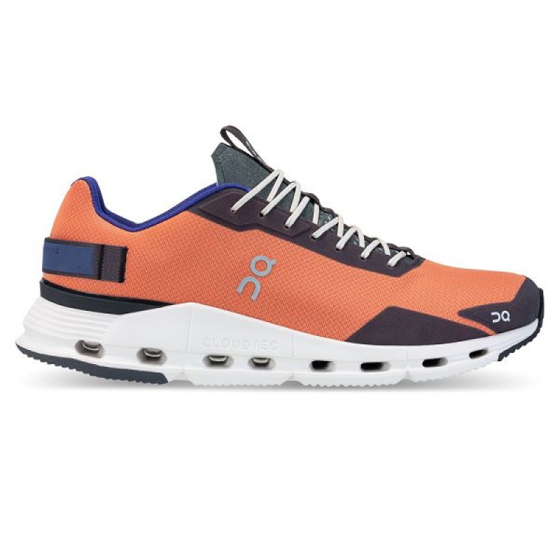 Orange / Blue Men\'s On Running Cloudnova Form Sneakers | 8240739_PH