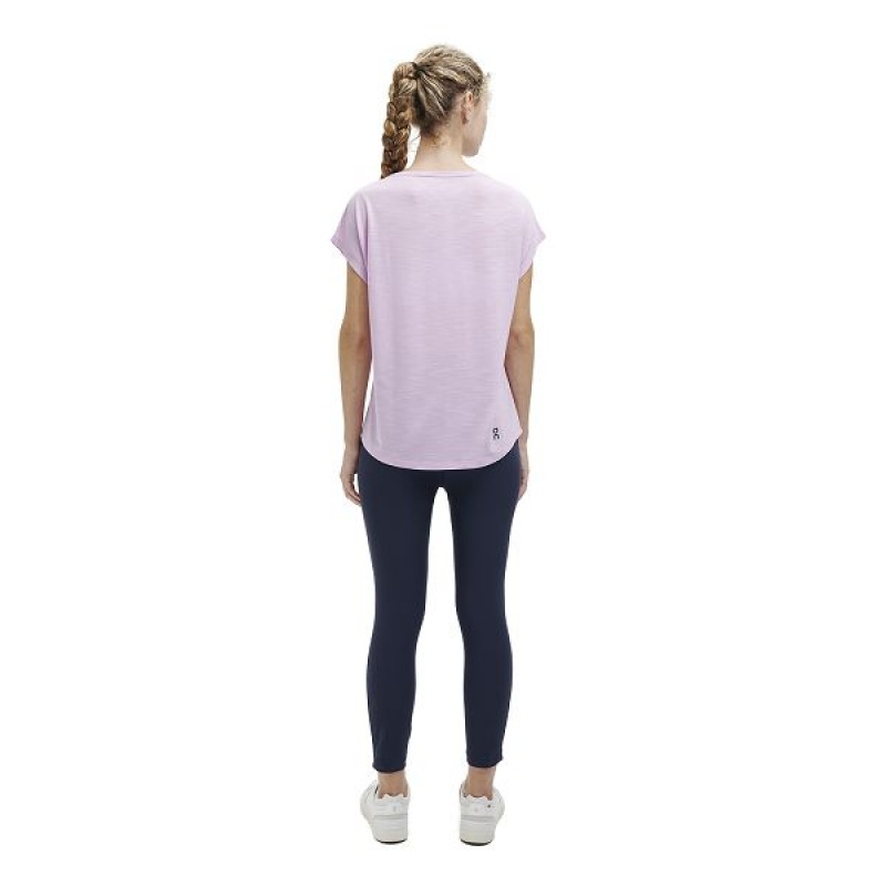 Pink Women's On Running Active-T Flow T Shirts | 9704823_PH