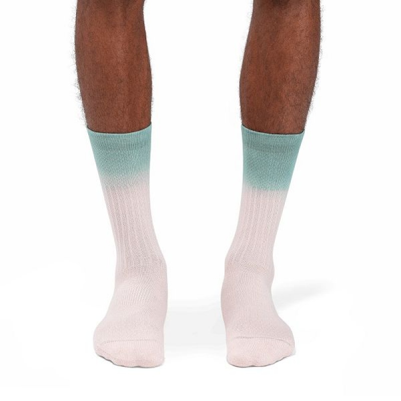 Pink / Green Men's On Running All-Day Socks | 6074139_PH