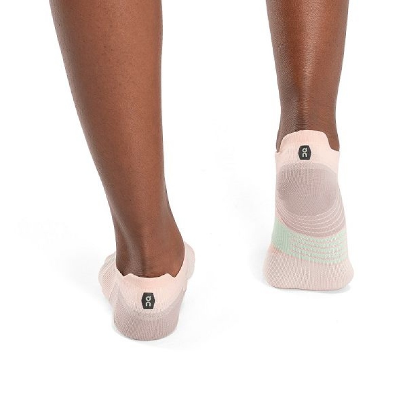 Pink / Green Women's On Running Performance Low Socks | 9507148_PH