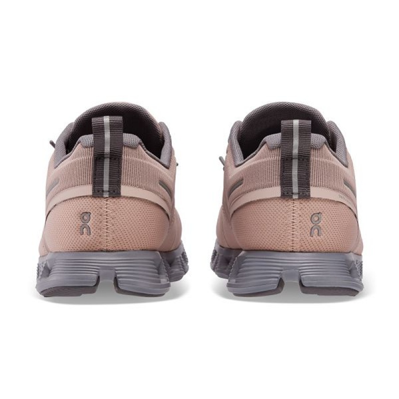 Rose / Khaki Women's On Running Cloud 5 Waterproof Sneakers | 168594_PH