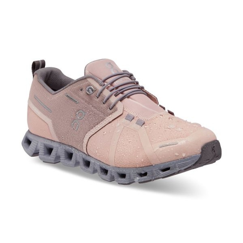 Rose / Khaki Women's On Running Cloud 5 Waterproof Sneakers | 168594_PH