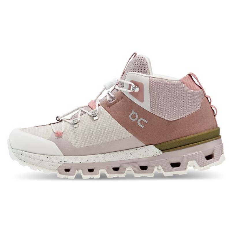 Rose / White Women's On Running Cloudtrax Hiking Boots | 2560894_PH