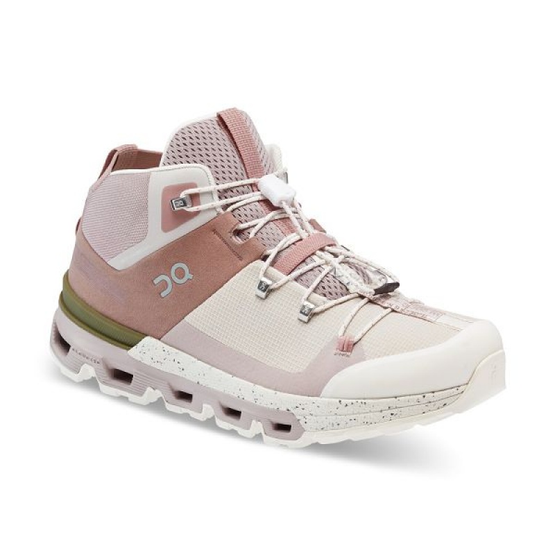 Rose / White Women's On Running Cloudtrax Hiking Boots | 2560894_PH