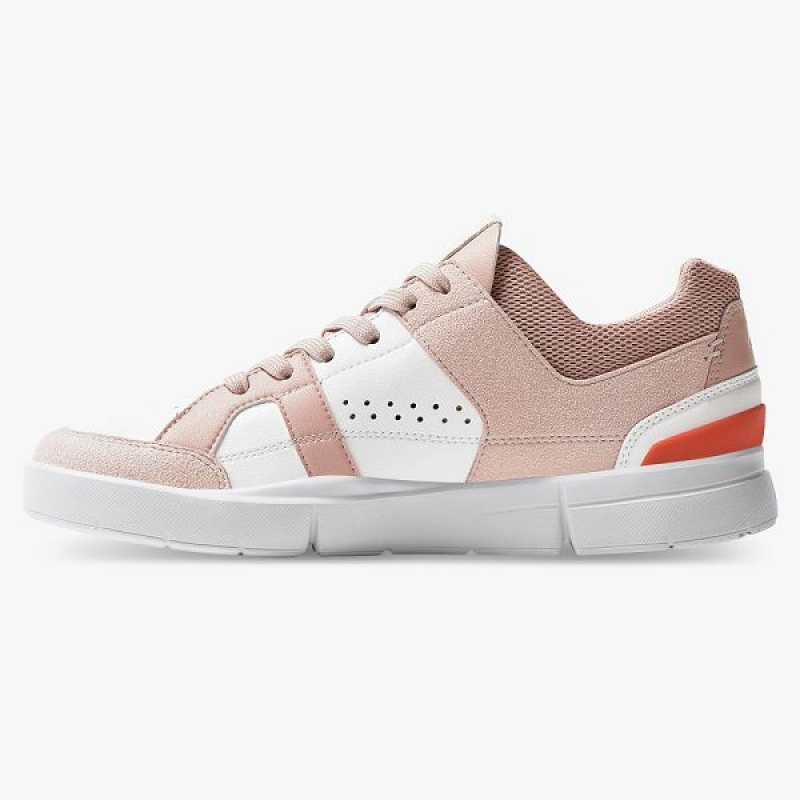 Rose / White Women's On Running THE ROGER Clubhouse Sneakers | 7148259_PH