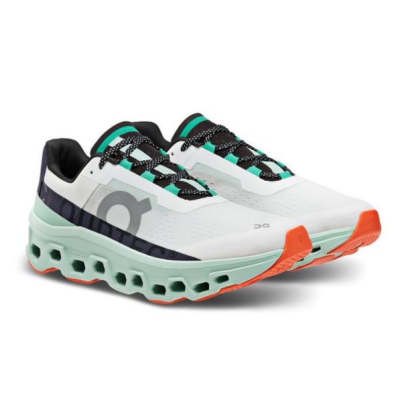 White Men's On Running Cloudmonster Road Running Shoes | 2978354_PH