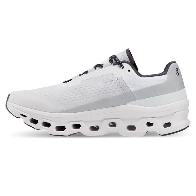 White Men's On Running Cloudmonster Road Running Shoes | 6984231_PH