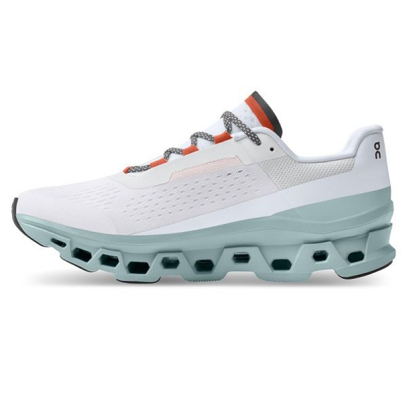 White Men's On Running Cloudmonster Road Running Shoes | 7469523_PH