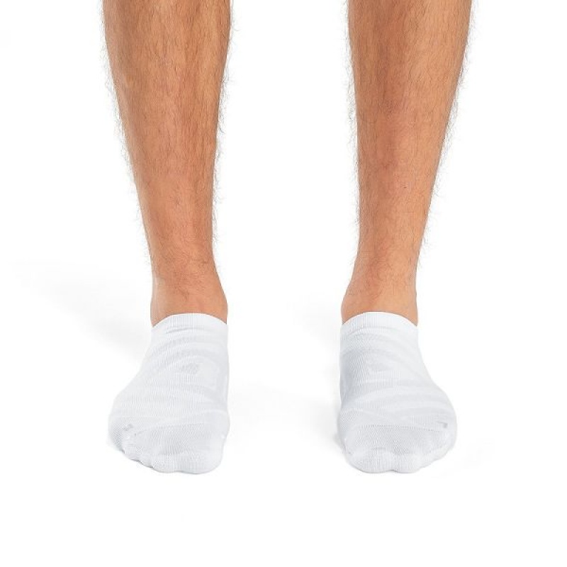 White Men's On Running Performance Low Socks | 2413876_PH