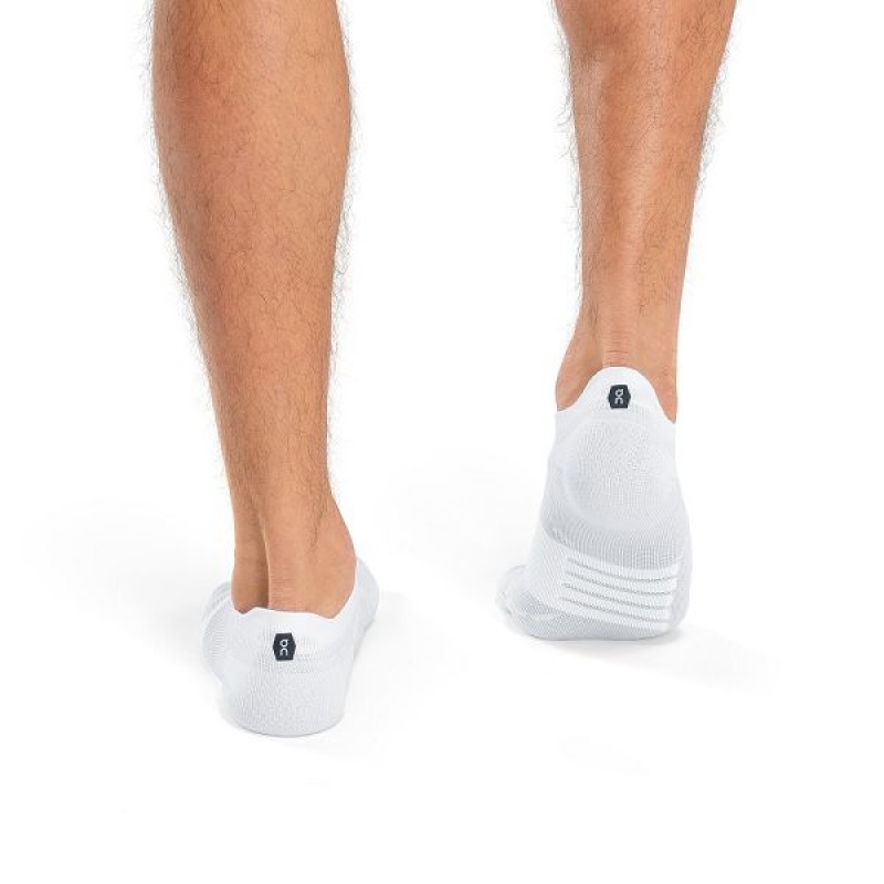 White Men's On Running Performance Low Socks | 2413876_PH