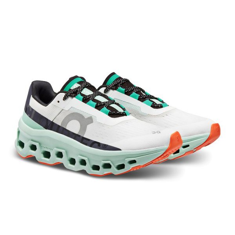 White Women's On Running Cloudmonster Road Running Shoes | 9674380_PH