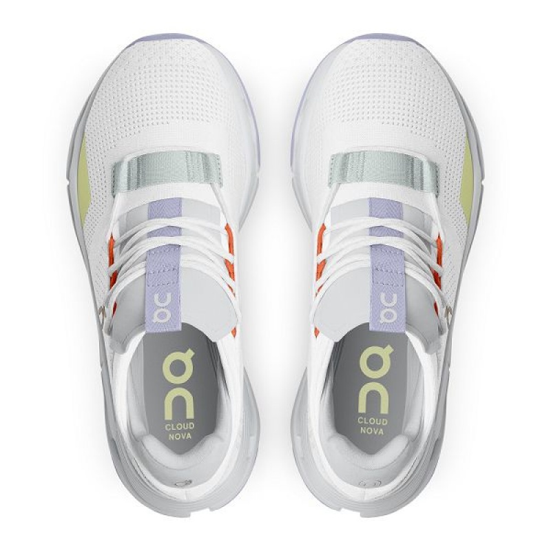 White Women's On Running Cloudnova Sneakers | 6041798_PH